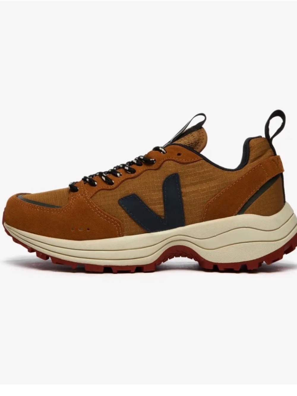Veja Brown and Black V-Logo Chunky Sneaker